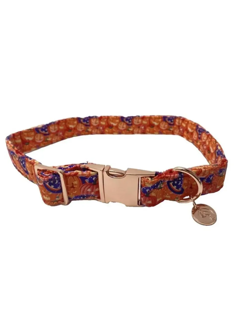 Dog Adjustable Halloween Pumpkin Collar Festive Pet Costume Accessory